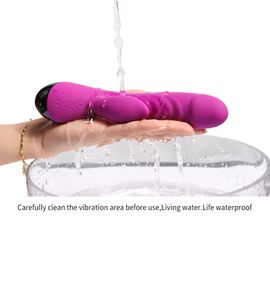 NUEVO Súper Mudo 5 Modos Vibrador de Silicio Impermeable Punto G Vibradores de Moto DualJuguetes Sexuales Adultos Vibrante Lanza Productos Sexuales 5161380