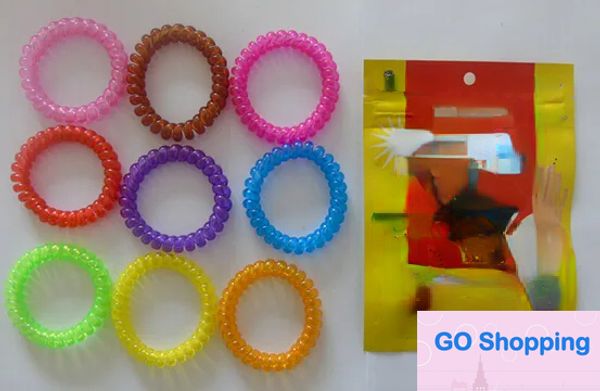 Nouveaux bracelets de bande anti-moustiques super sympas, bracelet anti-moustique naturel pur pour bébé avec emballage de vente au détail, couleurs mélangées