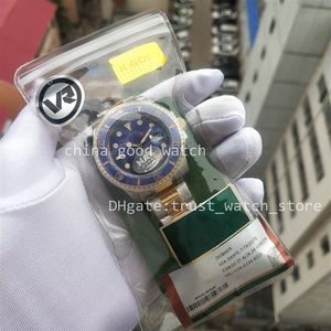 Nouveau Super vrf Usine Montres Bleu Céramique Lunette Hommes 18K Real Wrap Or 904l Acier VR Cal 3135 Mouvement Automatique 40MM Plongée Natation L276l