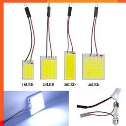 Nuevo Super White T10 W5w Auto Interior Lámpara de lectura Bombilla Domo Festoon Vehículo Cob 18SMD 24SMD 36SMD 48SMD Panel LED para automóvil