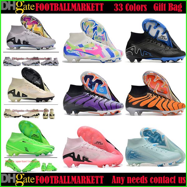 Nouvelle élite FG Soccer Shoes Boots Cleats for Mens Women Childs Childs Youth High Tops Football de Crampons Scarpe Da Calcio Fusschollschuhe Botas Futbol Ronaldo Mbappe CR7