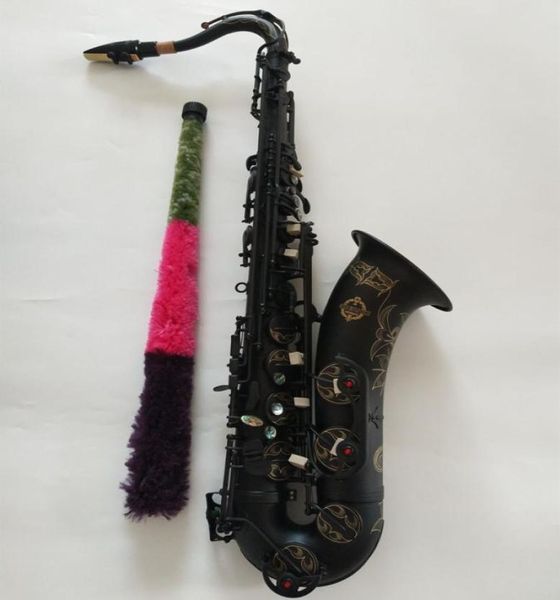 Nuevo SUZUK Saxofón Tenor B plano Música Instrumento de madera Super Negro Níquel Oro Saxofón Regalo Profesional Con boquilla 9205553