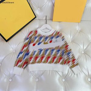 nouveau pull pour garçon et fille automne enfants tricots haut taille 100-150 CM coloré double lettre pleine impression bébé pull tricoté Oct05