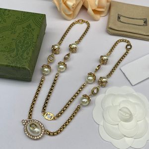 Nieuwe trui ketting klassieke designer sieraden parel diamant ketting cadeau, trui met het beste cadeau in kettingstijl