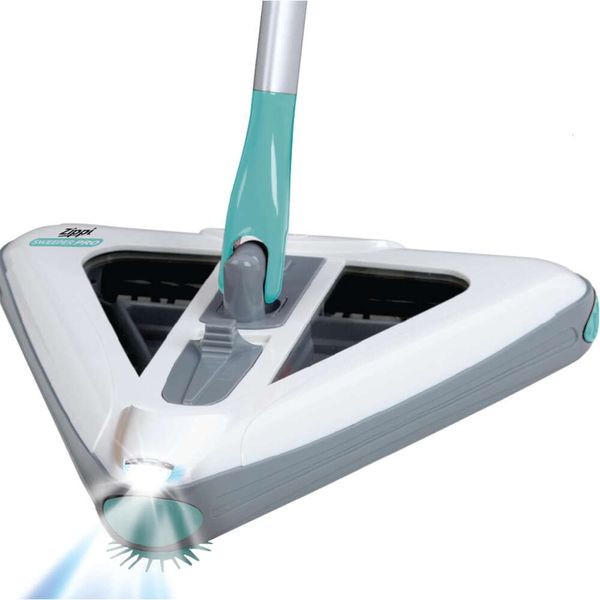 New Sweeper Pro 2 024N Lightweight Sweeper - Parfait pour le tapis court, le bois dur et les carreaux - Design triangulaire pour le balayage d'angle - Lumière LED pendant 1 heure propre