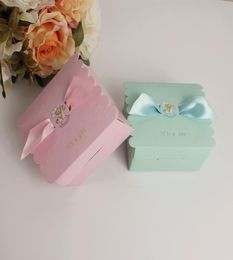 Nouveau doux amour bébé douche garçon ou fille boîte à bonbons boîtes de faveur de mariage boîtes de cadeaux en papier créatif décoration de fête 4966626