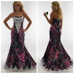 New Sweetheart Lace Appliques Camo Wedding Dresses Slim Formal Bridal Gowns Long Muddy Girl Camouflage Vestidos De Mariee Camoufla2814