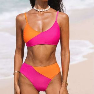 Nouveau maillot de bain Couleur contraste sexy sans bretelles de maillot de bain de maillot de bain en bikini