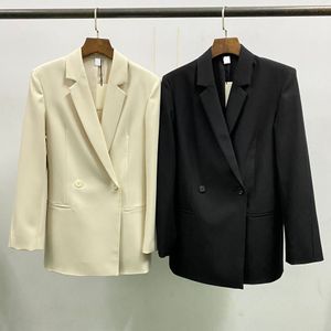 Nieuwe t-oteme tweekleurige blazer met dubbele rij knopen