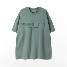 Nouveau T-shirt Designer T-shirts Poitrine 3D Lettre laminée Imprimer Manches courtes High Street Lâche Oversize T-shirt décontracté 100% Pur Coton Tops pour hommes et femmes Taille américaine S-XL