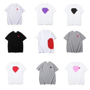 Nieuw t-shirt mannen dames mode hiphop t-shirt high street designer shirt rood hart commes casual kleding katoenen korte mouw 15 stijlen zwart witte grijs maat s-2xl