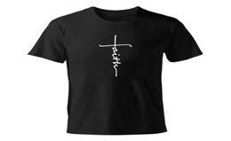 Nouveau T-shirt Hommes Croix Foi Lettre Imprimer Coton T-shirts D'été Tee Mâle Garçon Skate Tshirt Designer Tops À Manches Courtes Taille SXL2224253