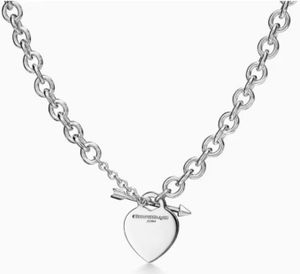 Nieuwe t Dikke Ketting Hart Pijl Serie Ti Thuis Ketting Europa en Amerika Mannen Vrouwen met Sleutelbeen Paar KettingHoliday Gift3