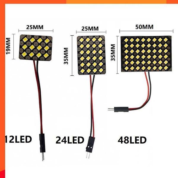 Nuevo T10 W5W BA9S C5W Festoon 3 Base de adaptador Nuevo Panel de LED súper brillante Bombilla Lámpara de techo de lectura interior del automóvil Luz de techo automático