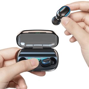 New T11 TWS V5.0 Bluetooth 9D Stereo Earphone Wireless IPX7 Waterproof Touch Earbuds Headset Battery LED Display