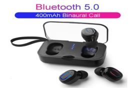 Nouveaux écouteurs Bluetooth invisibles T18S 50 TWS Mini écouteurs sans fil stéréo casque de basse profonde avec boîte de chargement Portable PK i128154386