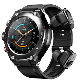 Nouveau t92 Bluetooth Headset Smart Watch TWS Wireless Bluetooth Elecphones Watchs 2 en 1 Cartage Cartning Température corporelle Sport Smartwatch avec Retail Box