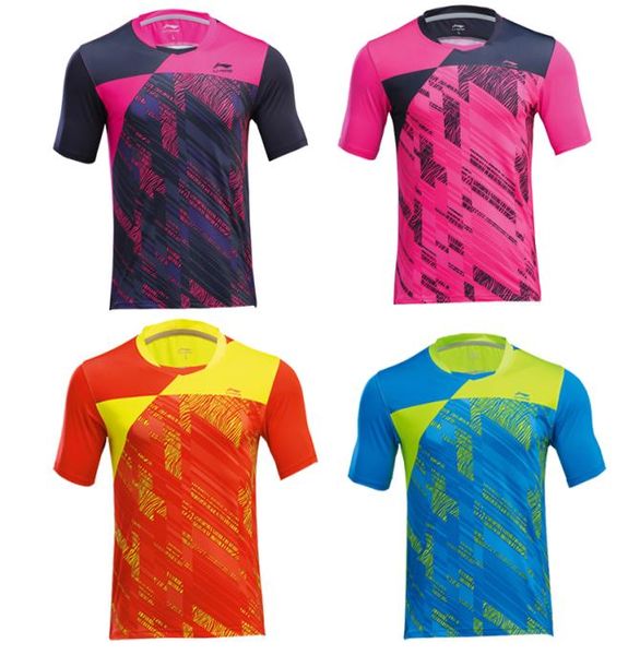 Nouvelles chemises de sport de tennis de table Polyester respirant des hommes de la séchage rapide Men039 et femmes039 Shirts Sport Badminton 7552527