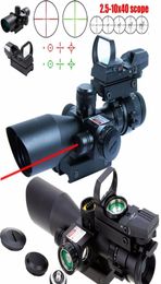 Nieuwe Tactische 2510X40 Richtkijker wRed Laser Holografisch Groen Red Dot Sight6826832