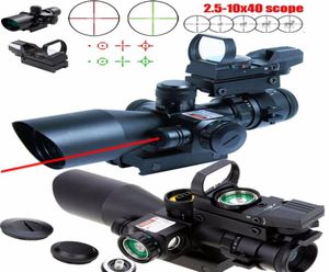 Nuevo Mira para Rifle táctica 2510X40, láser rojo holográfico, punto rojo, mira 4561298