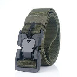 Nieuwe tactische riem snel release Magnetic Buckle militaire riemen zachte echte nylon sportaccessoires