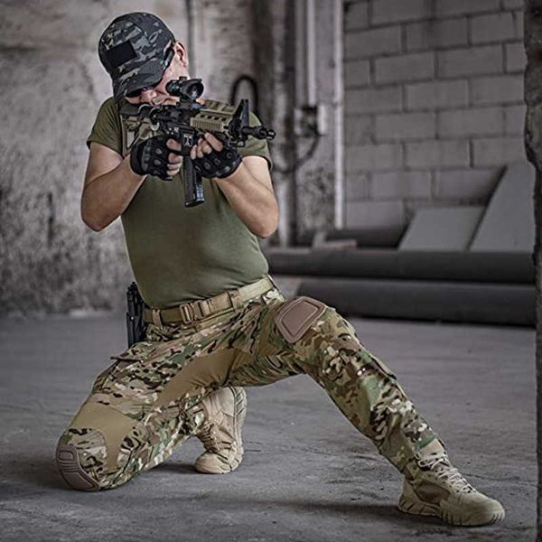 Nouveau Pack de genouillères et coudières tactiques pour G2 G3 pantalon de Combat militaire Airsoft chasse Real CS pantalon protection grenouille costume Q0913