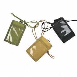 Nouveau porte-carte d'identité MOLLE tactique Crochet Boucle Patch Guide touristique Porte-badges Pochette de voyage en plein air Porte-monnaie et lanière Nyl S1qF #