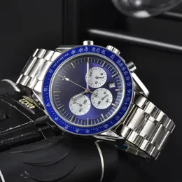 Nieuwe roestvrij stalen horloges voor mannen Nieuwe herenhorloges Alle wijzerplaatwerk quartz horloges Top luxe merk klok Mode Hoge kwaliteit herenhorloge