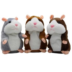 Talking Hamster Mouse Pet Peluche de juguete Cute Speak Talking Sound Record Hamster Juguete educativo para niños Regalos 15 cm LJ201126