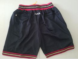Nieuw Team 99-00 Vintage Baseketball Shorts Ritszak Hardloopkleding Zwarte kleur Net gedaan Maat S-XXL