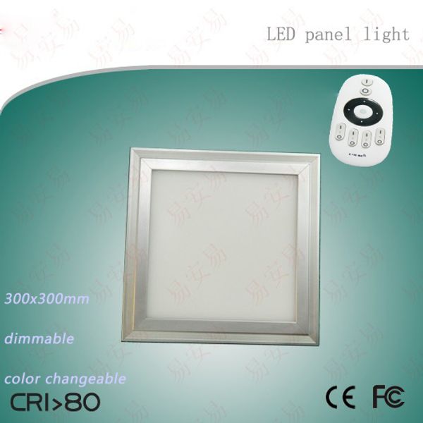 Envío Gratis 13w 300x300mm CCT Panel de luz LED ajustable y regulable aleación de aluminio + Material PMMA 2700-6500k ajuste de Color