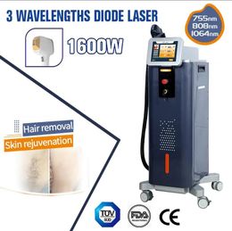 Nouvelle technologie Diode Laser 1064nm 755nm 808nm Longueur d'onde Épilation Permanente Diode Laser Machine avec souper systèmes de refroidissement épilation rajeunissement de la peau