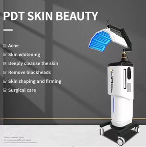 Nouvelle technologie PDT LED Traitement du visage Rajeunissement de la peau 7 couleurs Masque de luminothérapie Machine de beauté Élimination des rides d'acné Serrer l'équipement de beauté blanc