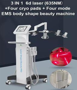 NIEUWE TECH SLEIMING ROOD LICHT DIODE LIPO LASER 635 NM MACHINE EMS Body contouren Lipo en huid Draai verloren gewicht aan cryobad Vet reductiesysteem vormuitrusting