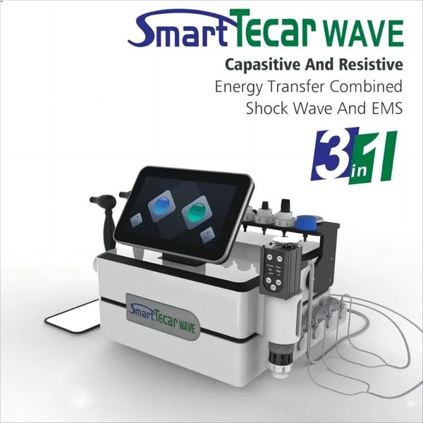 Machine de beauté intelligente Tecar CET RET Wave 3 en 1, nouvelle technologie, soulagement de la douleur, onde de choc EMS pour le traitement ED, Instrument de beauté