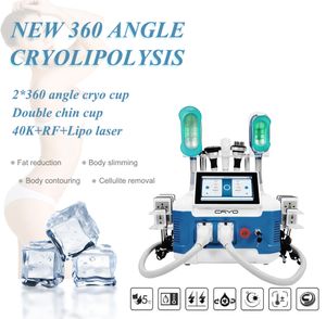 Nieuwe technologie 360 ​​Angel cryolipolyse Cryotherapie Vet Stralen Body Sculpture Pijn Verlichting Cavitatie RF 6 In 1 huidverstrakking lymfevrijmachine