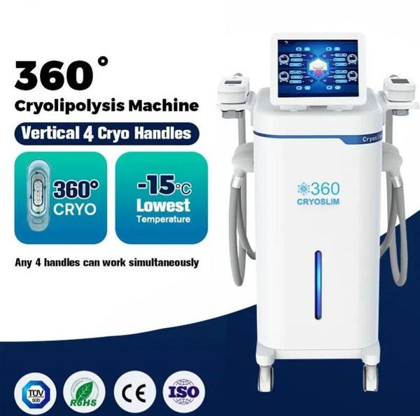 Nouvelle technologie Fat Freeze Cryolipolysis Cool minceur Estomac Fat Remova Machine Cryo Sculpting perte de poids 4 poignées machine de beauté en forme de cavitation sous vide