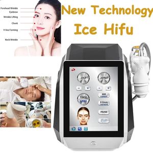 Nova tecnologia Ice Hifu Machine COOL Painless 7D High Intensity Focused Ultrasound Remoção de rugas Dispositivo anti-envelhecimento Equipamento de salão de beleza para levantamento de rosto