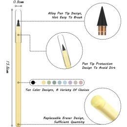 Nieuwe technologie Infinity Pencil met gum kawaii onbeperkt schrijven Eeuwige potloden en geschenken Art Supplies School Stationery