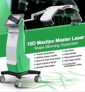 Nieuwe technologie laserafslankmachine MAXlipo Master gewichtsverlies Pijnloze vetverwijdering 10D groene lichten Koude lasertherapie LIPO-laser Slank apparaat schoonheidsmachine
