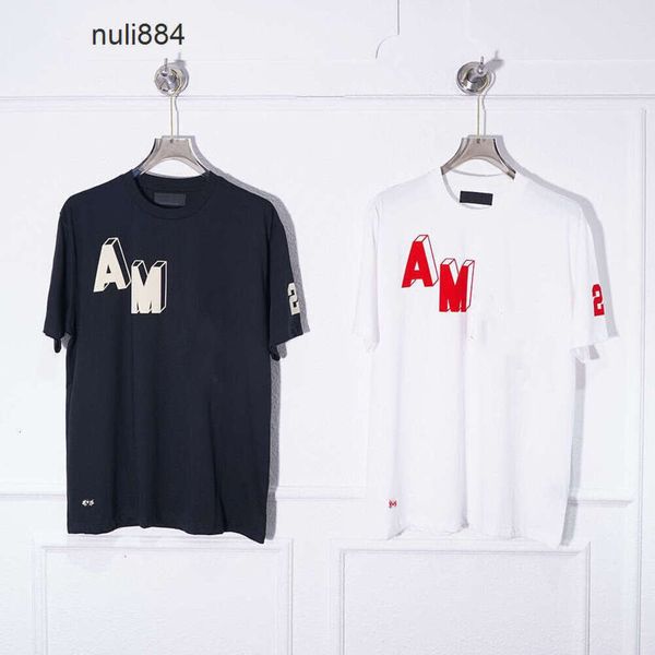 Nouveaux T-shirts FLOCKED amar miri amari Hommes Designer T-shirts Femmes Amirl Luxurys Designers T-shirts Pur coton Amis HOCKEY SKATER TEE AM Hommes Casual Manches courtes Stree 0R60