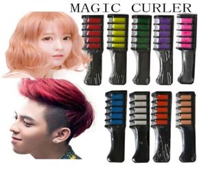 Nouveau temporaire cheveux craie couleur de cheveux peigne teinture Salon fête Fans Cosplay outil mode unisexe couleur de cheveux Combs9674703