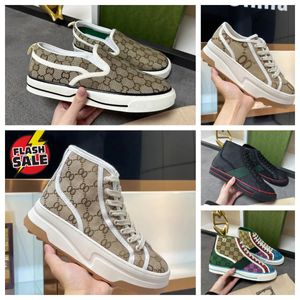 NOUVEAU TENNIS 1977S Sneaker Designers Canvas Casual Shoe Women Femmes Men Shoes Ace Rubber Sole brodered Beige Washed Jacquard Denim Fashion Classic