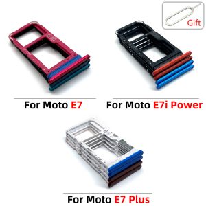 Nouveau Tested SIM Carte Tray Chip Slot Dupoir Holder Adapter Adapter Socket Remplacement Pièce pour Moto E7 Power E6 Play E6S E7i Power E7 Plus