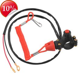 Nouveau cordon d'attache arrêt d'urgence moteur interrupteur bouton poussoir pour moto tout-terrain ATV 49CC Mini voiture ressort cordon de tirage extinction