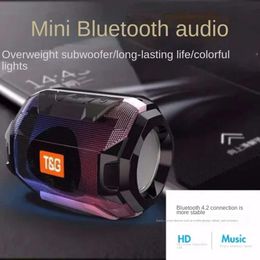 Nieuwe TG162 TG kleurrijk licht draagbare draadloze Bluetooth -luidspreker buitenkaart subwoofer creatief cadeau kleine audio