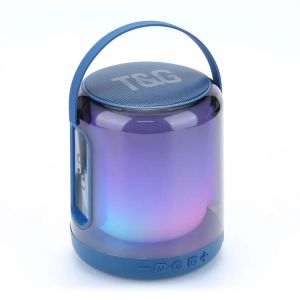 Nieuwe TG376 Bluetooth -luidspreker Portable Player RGB kleurrijk licht Subwoofer Audio Mini -kolom Waterdicht TF USB FM TWS Outdoor Sprakers