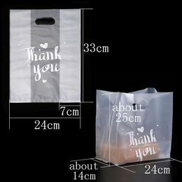 NIEUW DANK U Plastic Gift Bag Brood Opslag Winkelen Tas met Handvat Party Bruiloft Plastic Candy Cake Wikkeltassen