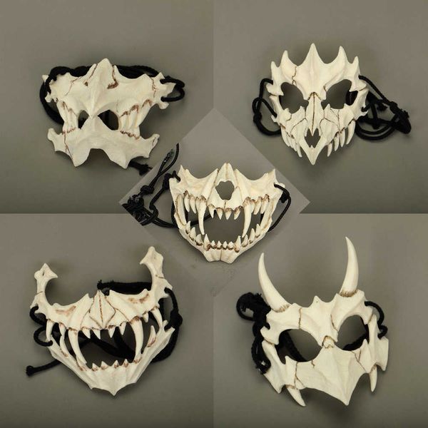 Nuevo The Japonés Dragon DIO Eco-Friendly and Natural Resin for Theme Party Cosplay Animal Mask Hecho a mano