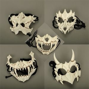 Nouveau Le masque de dieu dragon japonais Masque de résine écologique et naturel pour le thème animal Party Cosplay Masque animal fait à la main T200509